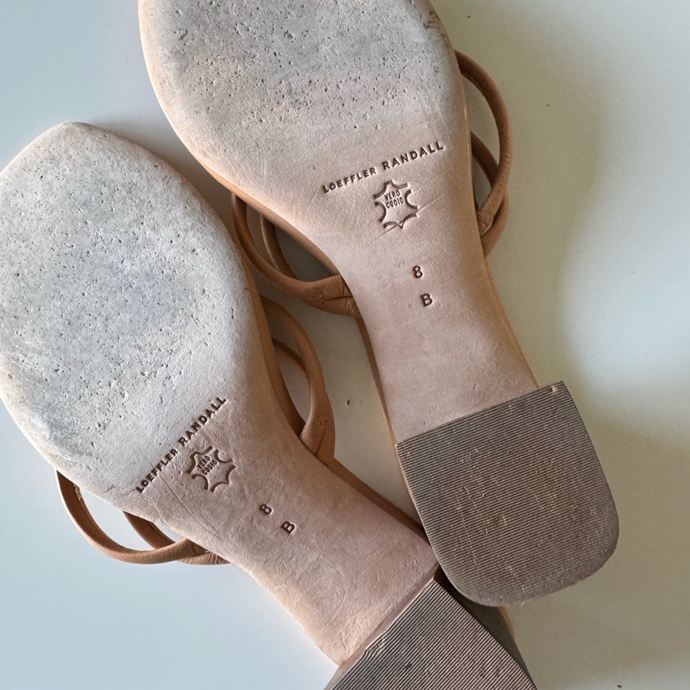Loeffler Randall Leather Bow Strap Jean Sandals - Picture 5 of 5